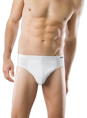 Schiesser Herren 3 Pack Mit Weichem Bund - Essentials Slip, Weiss_205221, 4/ S EU