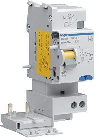 bloc différentiel - 2 pôles - 63a - 30 ma - type ac - hager bd264