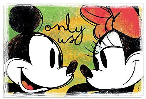 Egan Juego de 2 manteles Individuales Verdes Mickey y Minnie