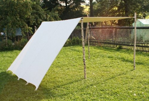 Sonnensegel 5 x 5 m LARP Reenactment Lagerplane Mittelalter Zelt Frame Tent Ritter