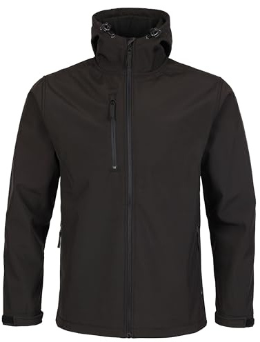 Fort - Holkham Jacket - Large - Black Jacket - Softshell Fabric - Rain Coats for Men - Waterproof Jacket - Comfortable & Durable - Winter Jackets for Men - Mens Winter Jackets