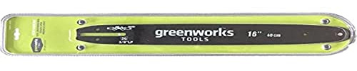 Original Greenworks plaque de guidage pour tronçonneuse (guide de rechange de 40 cm adapté aux tronçonneuses GD40CS40 et GD40CS18 de la série 40V de chez Greenworks)