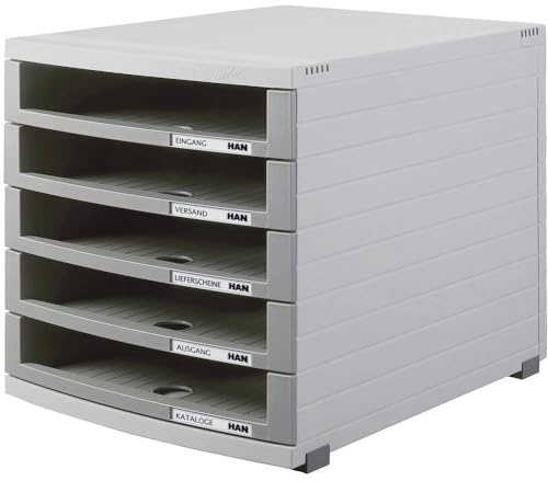 HAN Schubladenbox, Lichtgrau-Dunkelgrau, 5 Schubladen(hoch), 1505-0-19