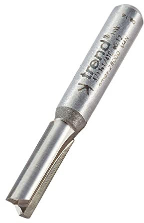 Trend Professional Straight Two Flute Router Cutter Bit, 1/4 Inch Shank, 5.5mm Cut Diameter, Diameters from 2.0mm to 12.7mm, Tungsten Carbide Tipped, 3/13X1/4TC