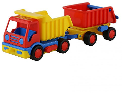 Wader Basics Muldenkipper Kipper Lastwagen LKW mit Kippanhänger