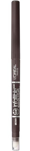 L'Oreal Paris Makeup Infallible Never Fail Original Mechanical Pencil Eyeliner with Built in Sharpener, Brown, 0.008 oz.