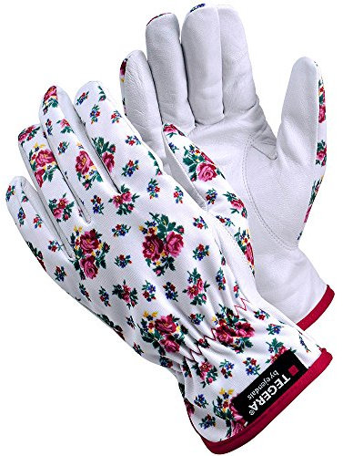 Ejendals Lederhandschuh Tegera 90014, Größe 6, 1 Stück, rot/weiß, 90014-6