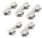 Sourcingmap 5 Pcs Silver Tone Wheel Sliding Wardrobe Glass Window Door Roller