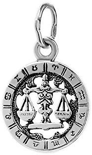 NKlaus 925 pendentif en argent sterling Horoscope signe astrologique Balance Zodiaque 6323