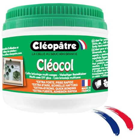 Cléopâtre - LCC2-500 - Cléocol - Pot de Colle blanche multi-usage Ouverture large - 500 g