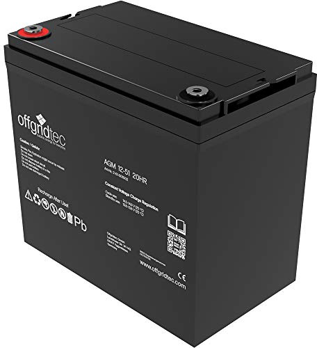 Offgridtec AGM Solbatteri för Cyclic, 51/12 V, 001002, svart