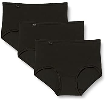 sloggi Damen 24/7 Cotton Midi C3P Slip, Black, 42