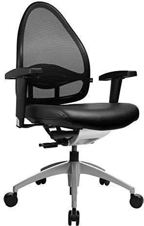 Topstar Open Base 10, Design- und Komfort-Drehstuhl, Bürostuhl, Schreibtischstuhl, inkl. Armlehnen, schwarz