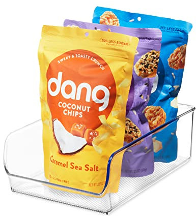 iDesign Linus boite de conservation, grand organiseur cuisine en plastique solide, transparent