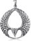 MATERIA Kettenanhänger Flügel Falke silber - Silberschmuck Anhänger für Halskette/inkl. Box - aus 925 Silber #KA-58