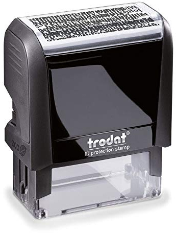 Trodat Printy 4912 Timbro Autoinchiostrante per la Protezione dei dati – Impronta 47 x 18 mm