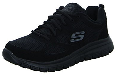 Skechers Burns Agoura, Men's Low-Top Sneakers, Black, 6 UK