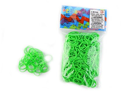Rainbow Loom Limettengrün - Elastikband, 600 Gummibänder, 24 Verschlüsse