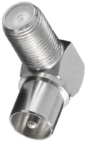 BestPlug Antennen Sat LNB Winkel-Adapter, Koax Stecker männlich auf F-Buchse Kupplung weiblich 90° abgewinkelt, geeignet für 3D SD HD FullHD UHD 4K, Metall-Ausführung