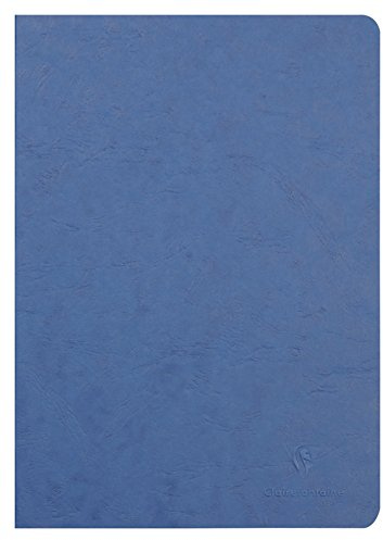 Clairefontaine 733064C häfte (DIN A4, 21 x 29,7 cm, bunden åldersväska linjerad med kant, 48 ark) 1 st blå