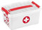 Sunware 79201617 - Aufbewahrungsbox „the q-line“, 6 Liter, mit Deckel, weiß/rot, 1 Stück