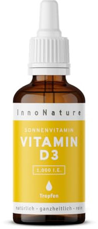 Vitamin D3 (Cholecalciferol) 1.750 Tropfen (1000 I.E. / 25µg) 50ml Flasche. Natives Olivenöl mit Vitamin D3 aus Flechten. Laborgeprüft, hohe Verwertbarkeit, hochdosiert, vegan und hergestellt in DE.