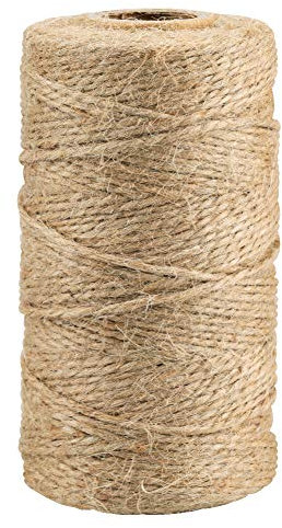KINGLAKE Natural Jute Twine String 100m Arts and Crafts Projects Gift Twine Christmas Twine Durable for Garden Applications