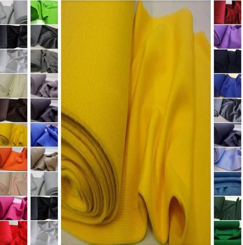 StoffBook Baumwolle BÜNDCHENSTOFF BI-Stretch RIPPENSTRUKTUR Stoff, B860 (GELB)