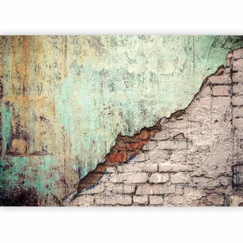 Papier peint murando panoramique artistique 400x280 cm - Revêtement mural décoration pour chambre salon - Design moderne - Marron blanc - Brique modèle pierre coloré texture fond f-C-0126-a-b