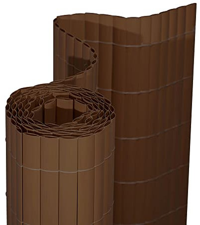 jarolift PVC Sichtschutzmatte Premium Sichtschutz Garten Balkon Terrasse Sichtschutzzaun Balkonverkleidung Zaunblende, 180 x 500 cm Braun