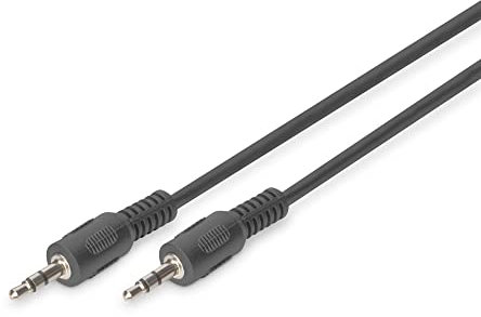 DIGITUS Câble de connexion audio ASSMANN, jack stéréo 3,5 mm, 2,50 m, noir, 1 pièce