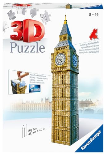 Ravensburger Big Ben 3D Jigsaw Puzzle for Adults and Kids Age 8 Years Up - 216 Pieces - No Glue Required