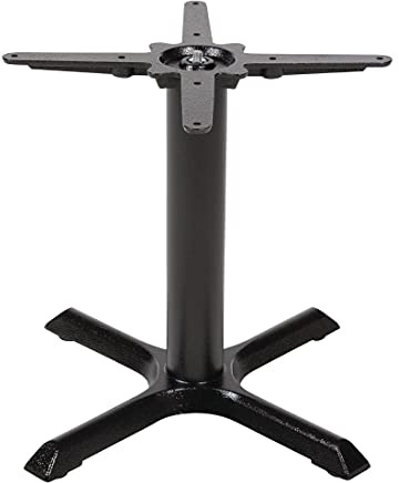 Bolero Black Coffee Height Table Base - Cast Iron, Adjustable Feet, Easy-Assembly Suitable for Indoor and Outdoor GH445