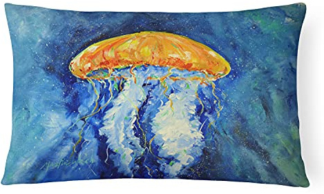 Caroline Tesoros del mw1223pw1216 Calm Agua Medusas Tela Almohada Decorativa, 12 X 16, Multicolor