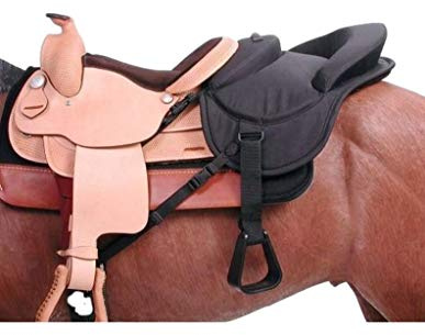 Tough1 Ride-Behind Tandem Saddle for Western Saddle - Black