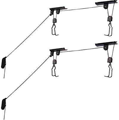 RAD Sportz Bicycle Hoist 2-Pack Quality Garage Storage Bike Lift with 100 lb Capacity Even Works as Ladder Lift Premium Quality