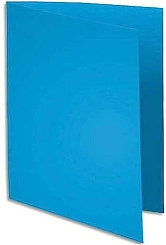 Exacompta Paquet 100 Chemises Rigides Super 210 g/m2 Bleu vif