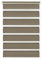 GARDINIA Doppelrollo zum Klemmen oder Kleben, Duo-Rollo ohne Bohren, Seitenzugrollo, Transparente und blickdichte Streifen, Mocca, 45 x 150 cm