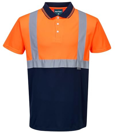 Portwest Two-Tone Polo, Size: XXL, Colour: Orange/Navy, S479ONRXXL