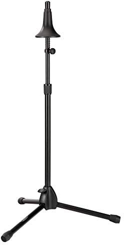 Classic Cantabile Posaunenständer PS-2009 - Metall, Gefederter, höhenverstellbarer Kegel, Gummierte Füße für sicheren Stand