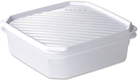 Tatay Frischhaltedose, Vakuum, 1,3 l Kapazität, flexible Druckdeckel, BPA frei, Geeignet Mikrowelle und Geschirrspüler, Weiß. Maße: 18,5 x 18,5 x 6,1 cm