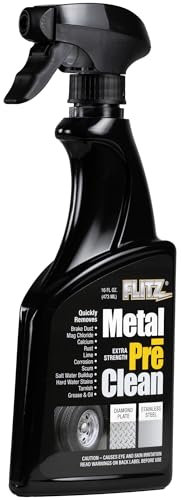 Flitz Metal Pre Clean | Rust Remover for Metal | Liquid Trigger Spray 473ml | Industrial Strength Spray | Rust Converter for Cars Stainless Steel, Chrome, Brass, Copper, Rims & More.