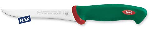 Sanelli Premana Professional Coltello Disosso Flessibile, Acciaio Inossidabile, Verde/Rosso, 29 x 3 x 4 cm