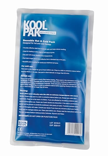Koolpak 10 x Reusable Hot & Cold Gel Packs – Large 16 × 28 cm Ice Pack for Injuries – Gel Ice Packs for Sports – Hot Cold Reusable Ice Packs for Pain Relief, Swelling & Muscle Recovery Pack