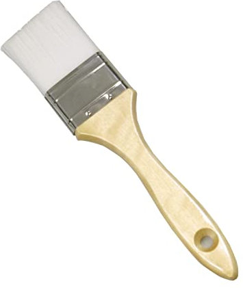 Amig - Paletina de Nylon Blanco Especial para Limpieza Mod. 4024-70 mm - Virola Niquelada y Cómodo Mango de Madera Barnizada - Múltiples Superficies