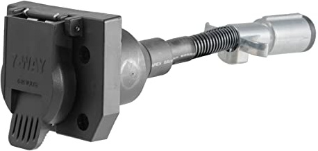 CURT 57667 6-Way Round Vehicle-Side to 7-Way RV Blade Trailer Wiring Adapter