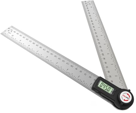 GemRed Digital Angle Finder, 300mm Stainless Steel Digital Protractor | 360 Degree Angle Measurement Tool with LCD Display, Angle Finder Tool for Woodworking Decoration Construction