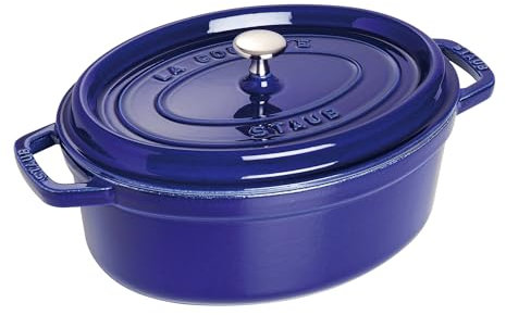 STAUB Casseruola/Cocotte in Ghisa, Ovale 29 cm, 4.25 Litri, Blu (Scuro)