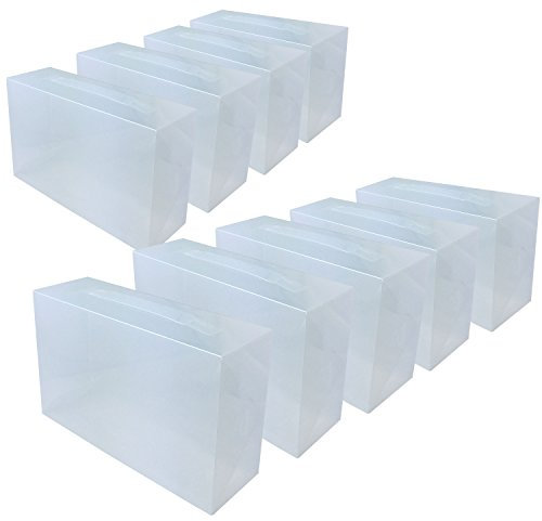 DynaSun 16152 9X PP368T Scatola Porta Scarpe, Uomo/Donna, Salvaspazio, Trasparente, 9 Posti