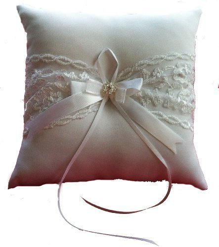 LadyMYP© Ringkissen „Blume“ mit Strass-Solitär: Weiß